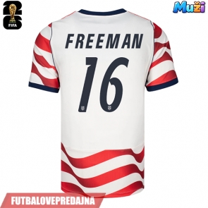 Lacne Muži Futbalové dres Spojené štáty Alex Freeman #16 MS 2026 Krátky Rukáv - Domáci